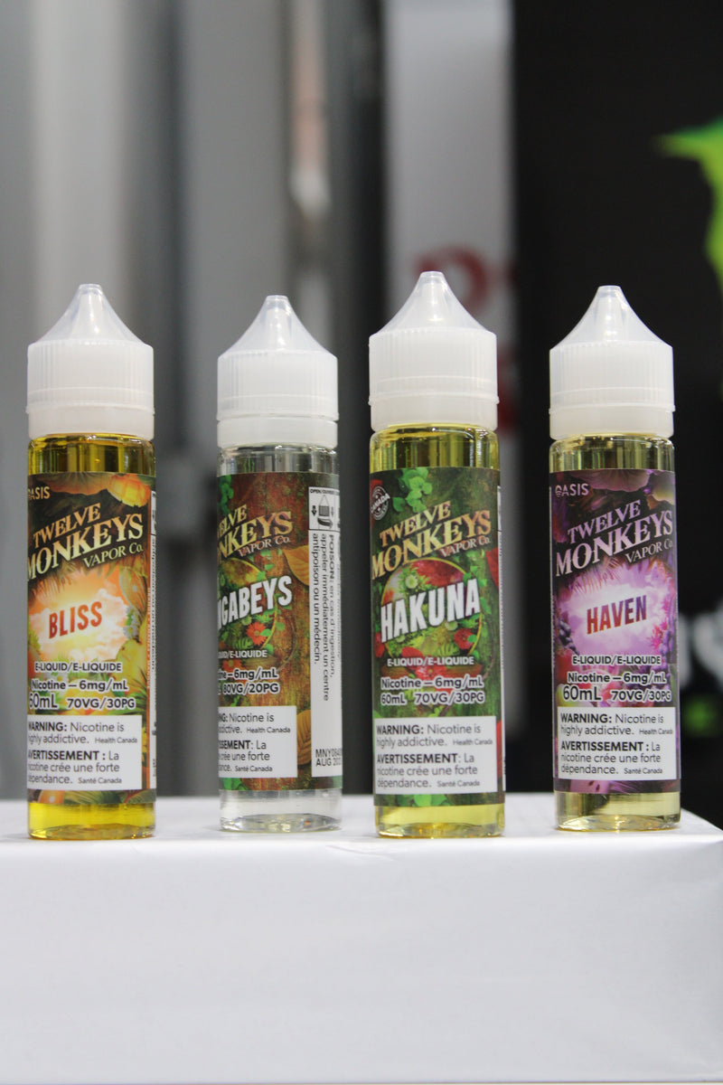 Twelve Monkeys E-Liquid 6mg, 3mg, 0mg | Canada Vapors  Petris Smoke